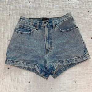 Light Wash High Rise Jean Short